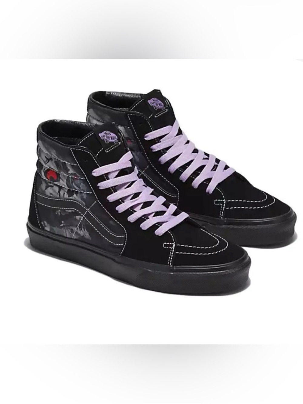 Vans SK8-Hi Midnight Shift Black Skull' Women 12.0 US Mens 10.5 US - Picture 3 of 13